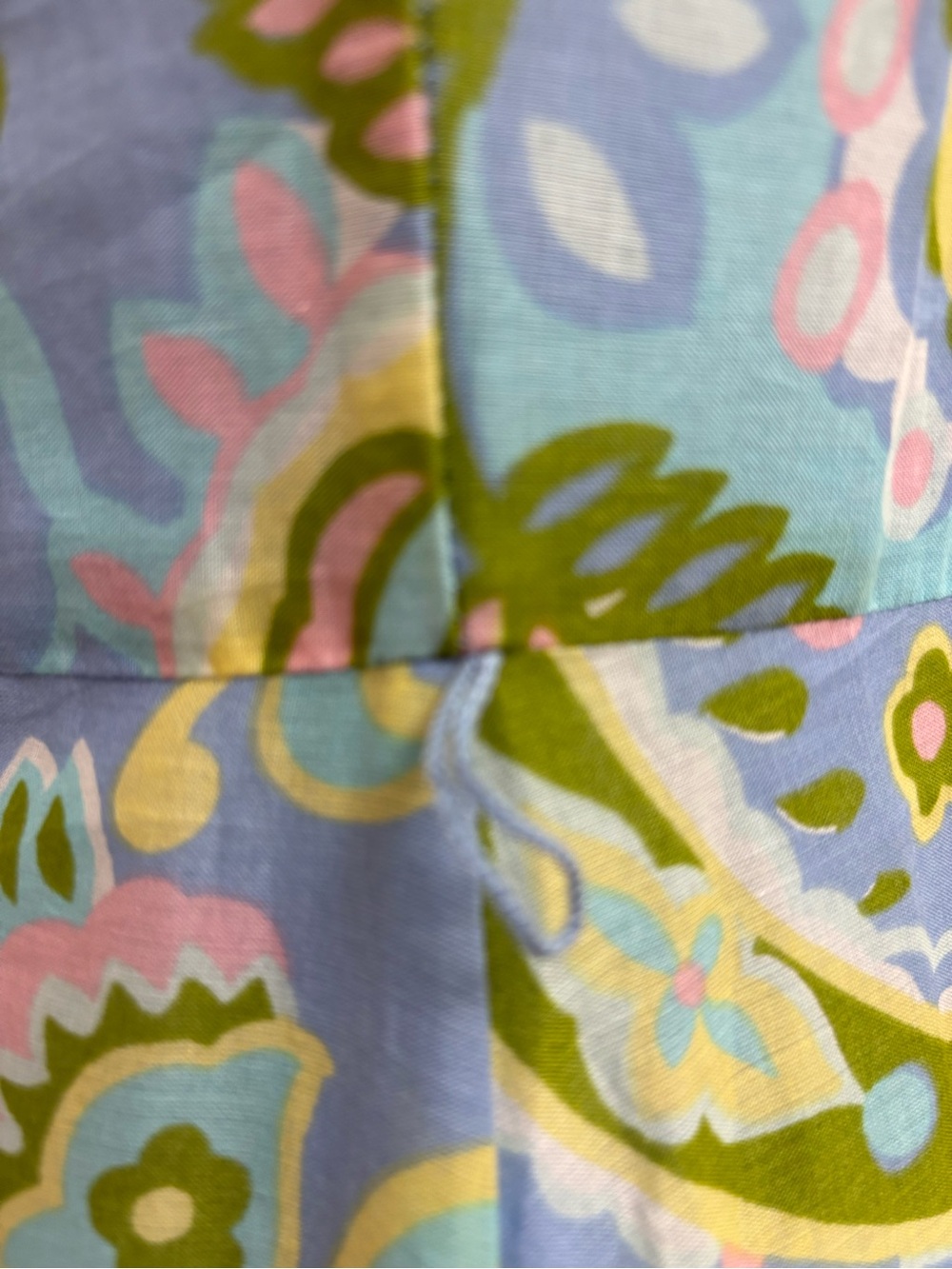 Talbots Volie 100% Cotton Sleeveless Blue Paisley Maxi Fit and Flare Dress - Picture 12 of 13